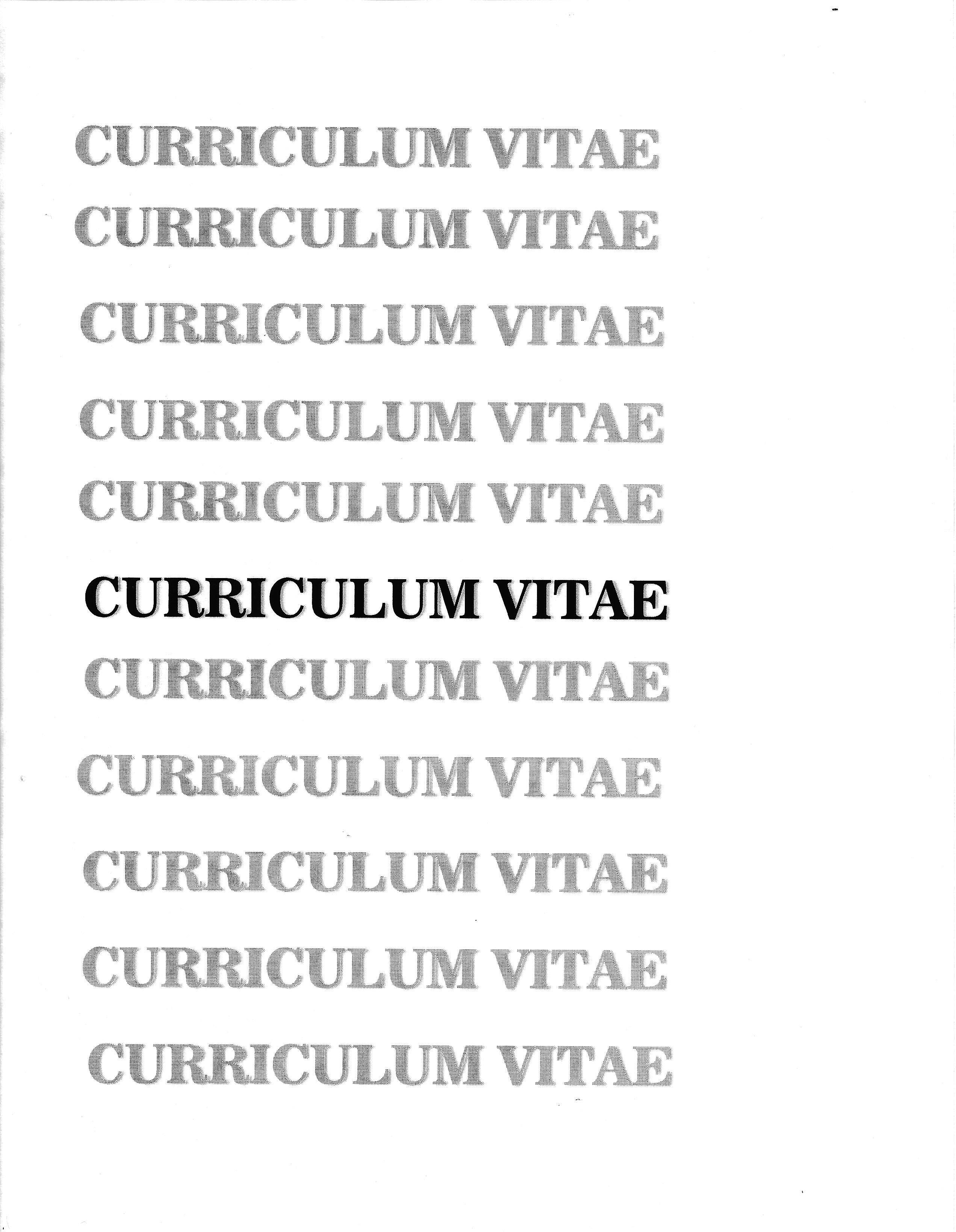 CURRICULUM VITAE